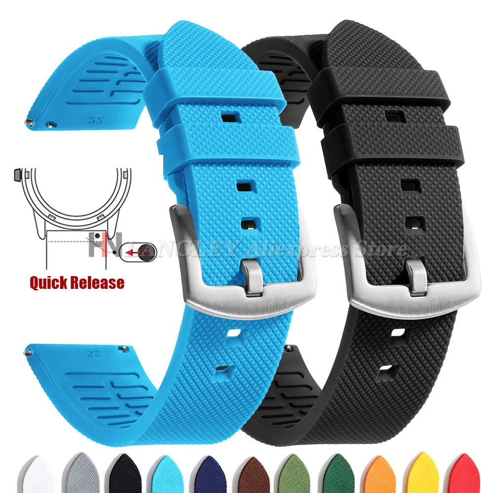 Fossil Smartwatch Accessories - Cinturino Classico in Gomma Morbida Tropicale
