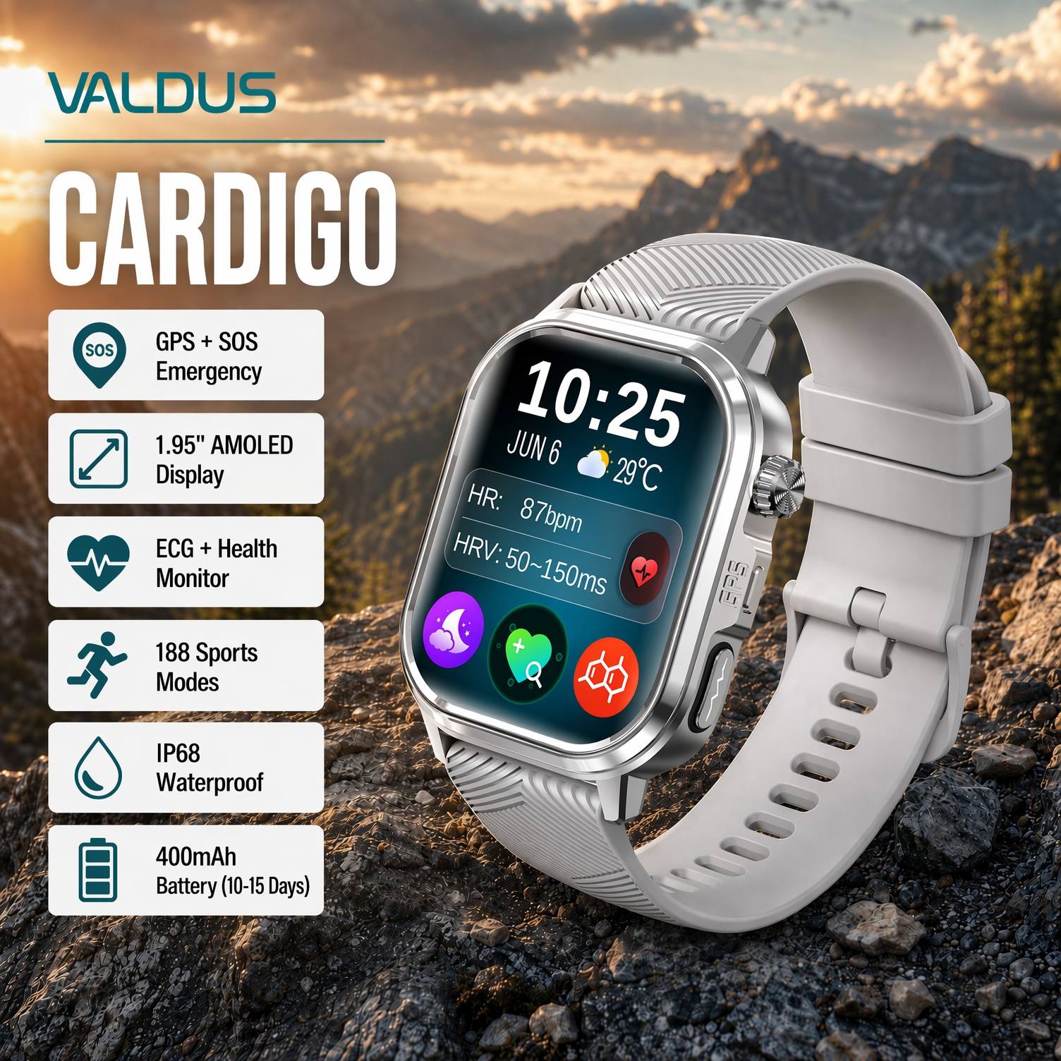 Smartwatch Custom - VALDUS CARDIGO Smartwatch per Uomo e