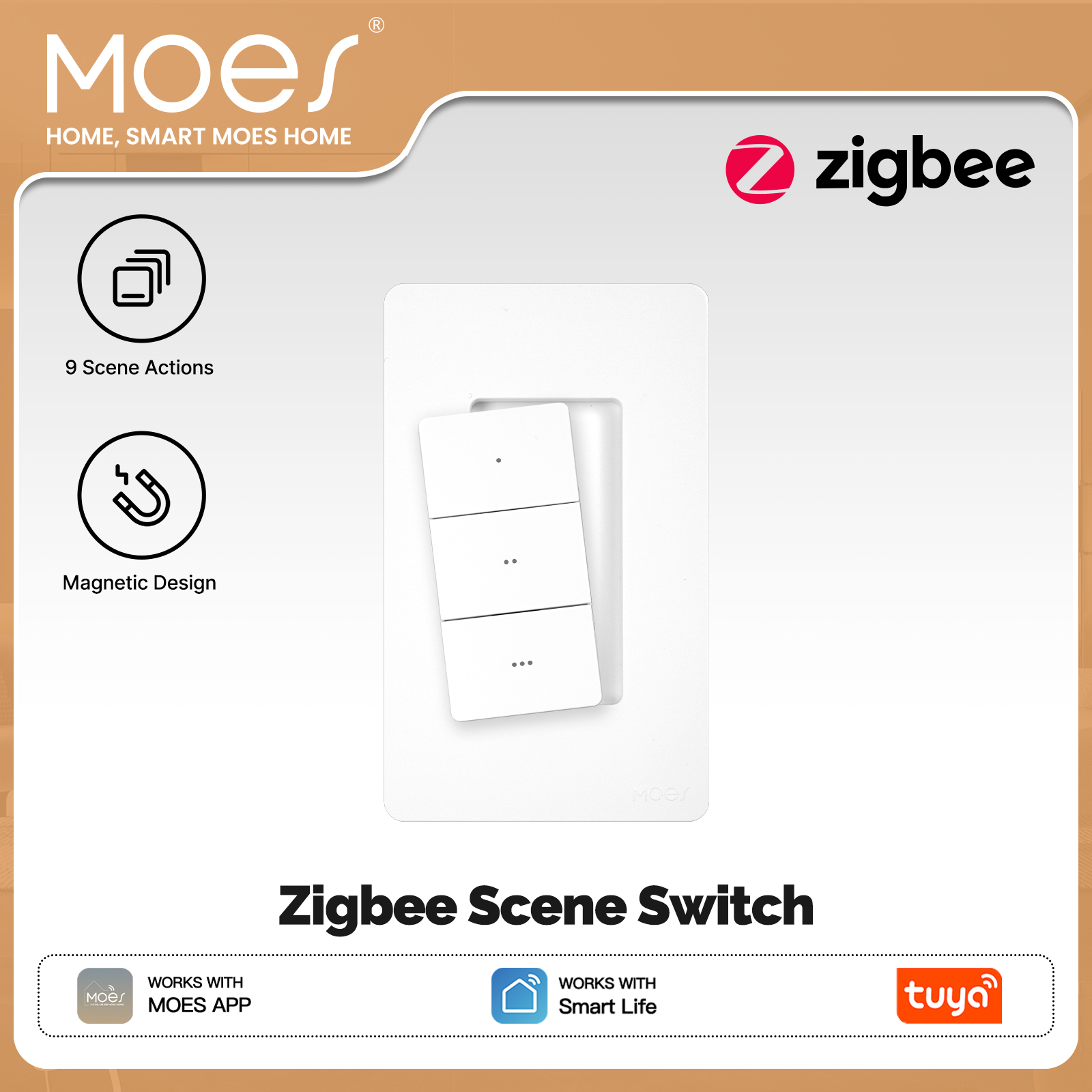 MOES Tuya Zigbee Smart Wireles - Smart Accessories recensione e prezzo